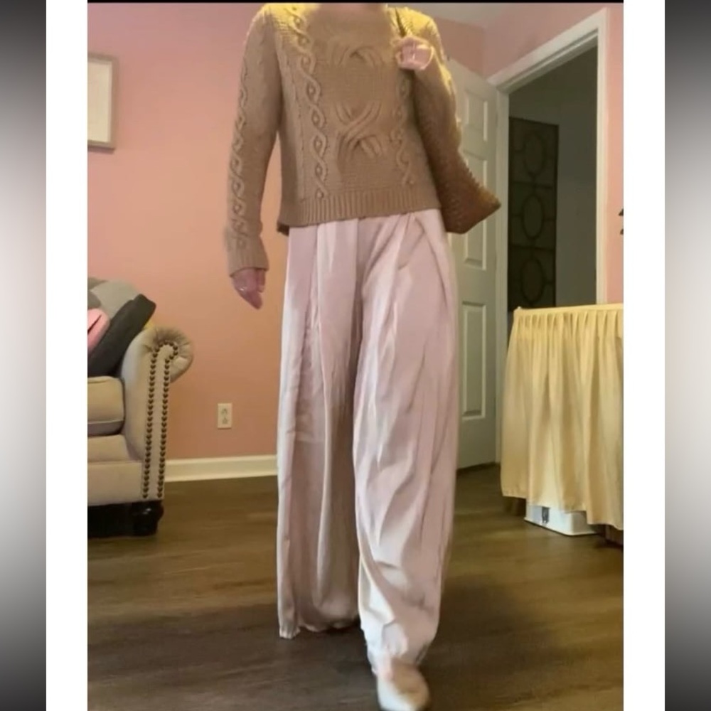 Fate Cream wide leg pant